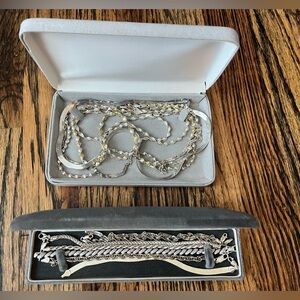 Lot of Vintage Sterling Silver Necklaces and Bracelets